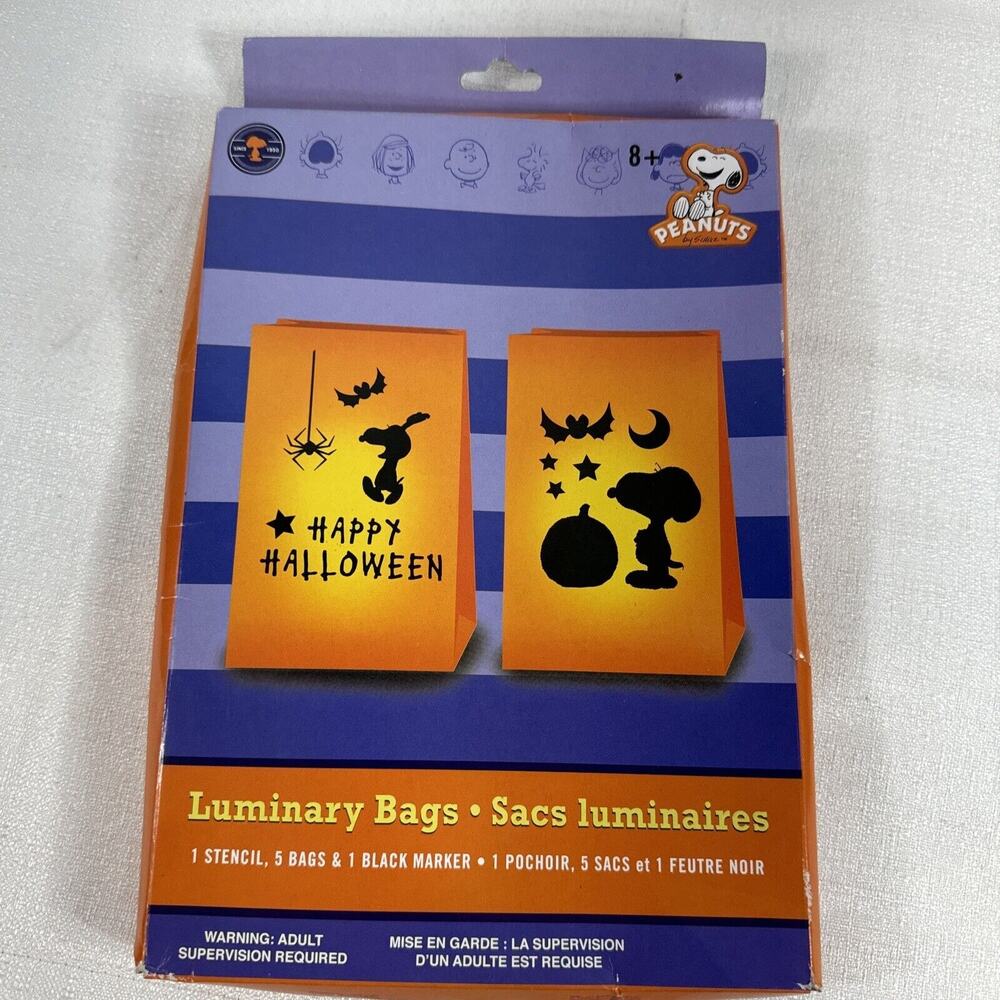 Peanuts Snoopy Luminary Bags Sacs 5 Bags NEW vintage UFS